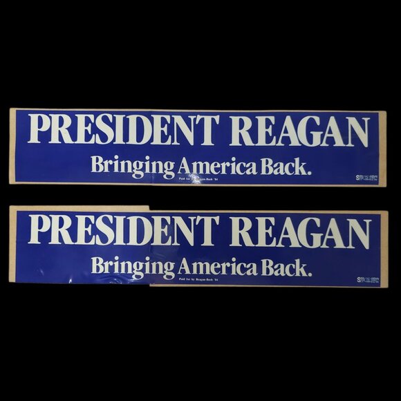President Reagan Bringing America Back 1984 Presidential Campaign Stickers NOS - Picture 1 of 6